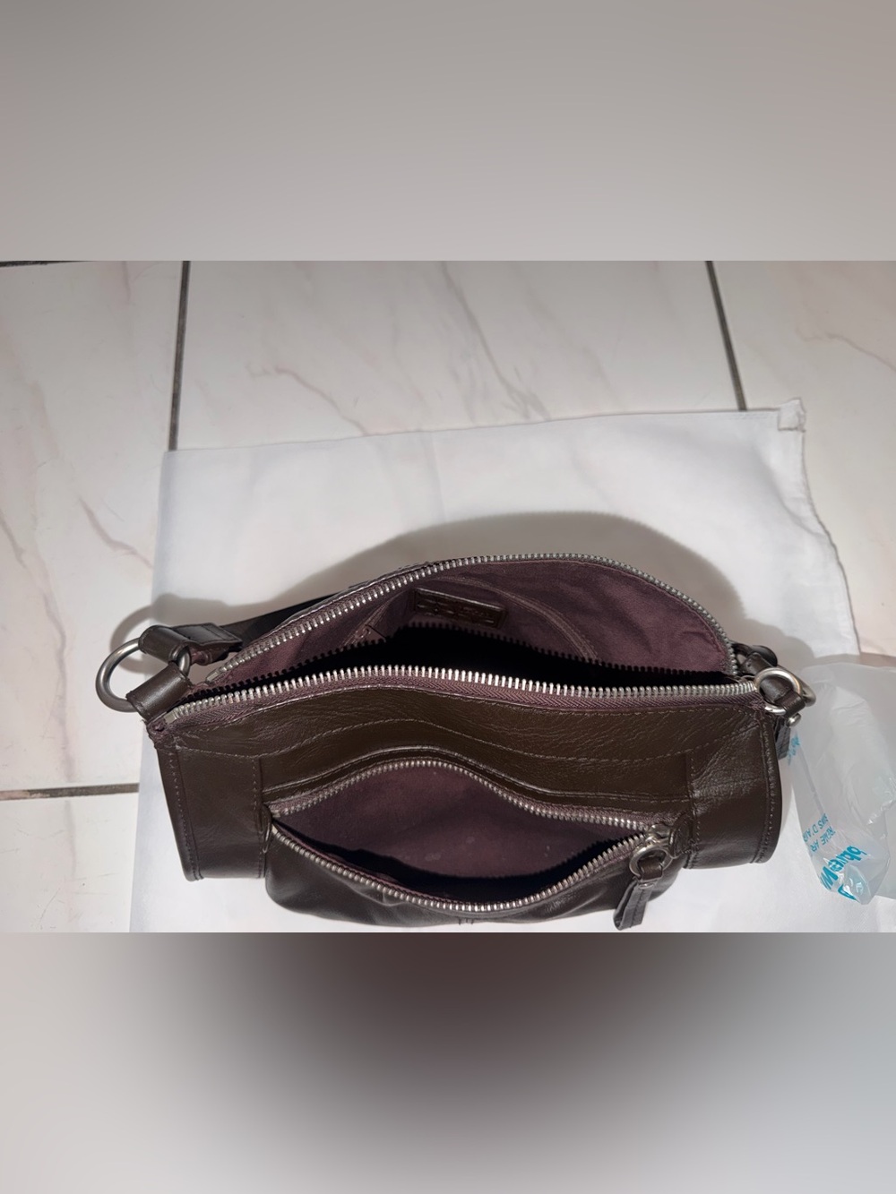 Vintage Fossil Brown Shoulder Bag Classic Everyday Purse - Picture 15 of 16